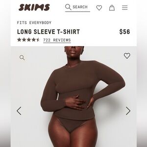 SKIMS Long Sleeve Fits Everybody Shirt